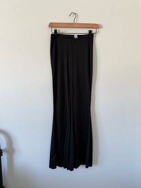 H&M Black Stretchy Sheer Wide Leg Pants